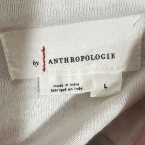 By Anthropologie White Tank with crochet detail
